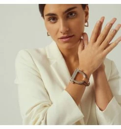 Bracelet Jonc Plaqué Argent Laurel, Marque CXC | Bijoux Totem -Montres bracelet Soldes cxc bracelet laurel 1