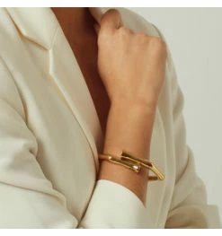 Bracelet Jonc Plaqué Or Laurel, Marque CXC | Bijoux Totem -Montres bracelet Soldes cxc bracelet laurel 11