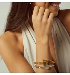 Bracelet Jonc Plaqué Or Laurel, Marque CXC | Bijoux Totem -Montres bracelet Soldes cxc bracelet laurel 12