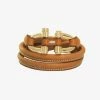 Bracelet 3 Tours Cuir & Plaqué Or, Marque CXC | Bijoux Totem 2 Bracelet 3 Tours Cuir & Plaqué Or, Marque CXC | Bijoux Totem -Montres bracelet Soldes cxc bracelet mistral 4