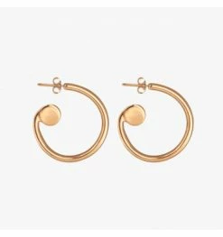 Boucles D'oreilles Créoles Camélia, Marque CXC | Bijoux Totem