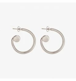 Boucles D'oreilles Créoles Camélia, Marque CXC | Bijoux Totem