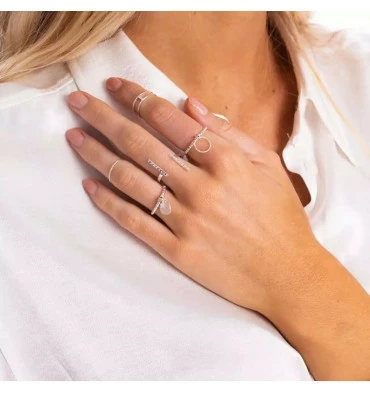 Bague élastique Piana, Marque Doriane Bijoux | Bijoux Totem 4 Bague élastique Piana, Marque Doriane Bijoux | Bijoux Totem – Image 2