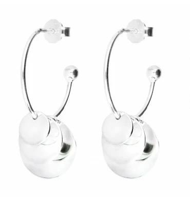 DORIANE Sur Bijoux-Totem : Boucles D'oreilles Créoles En Argent 925 ! 3 DORIANE Sur Bijoux-Totem : Boucles D'oreilles Créoles En Argent 925 !