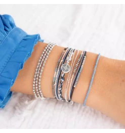 Bracelet Multi Tours En Argent, Marque Doriane Bijoux | Bijoux Totem -Montres bracelet Soldes doriane bracelet rose des vents 1