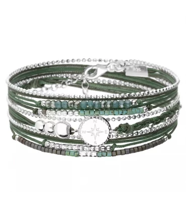 Bracelet Blanc Multi Tours, Marque Doriane Bijoux | Bijoux Totem 4 Bracelet Blanc Multi Tours, Marque Doriane Bijoux | Bijoux Totem – Image 2