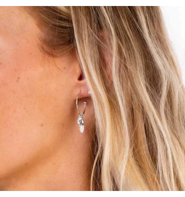 Créoles India En Argent, Marque Doriane Bijoux | Bijoux Totem 4 Créoles India En Argent, Marque Doriane Bijoux | Bijoux Totem – Image 2