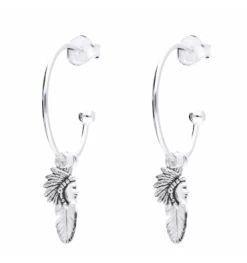 Créoles India En Argent, Marque Doriane Bijoux | Bijoux Totem