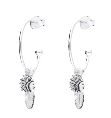 Créoles India En Argent, Marque Doriane Bijoux | Bijoux Totem 3 Créoles India En Argent, Marque Doriane Bijoux | Bijoux Totem