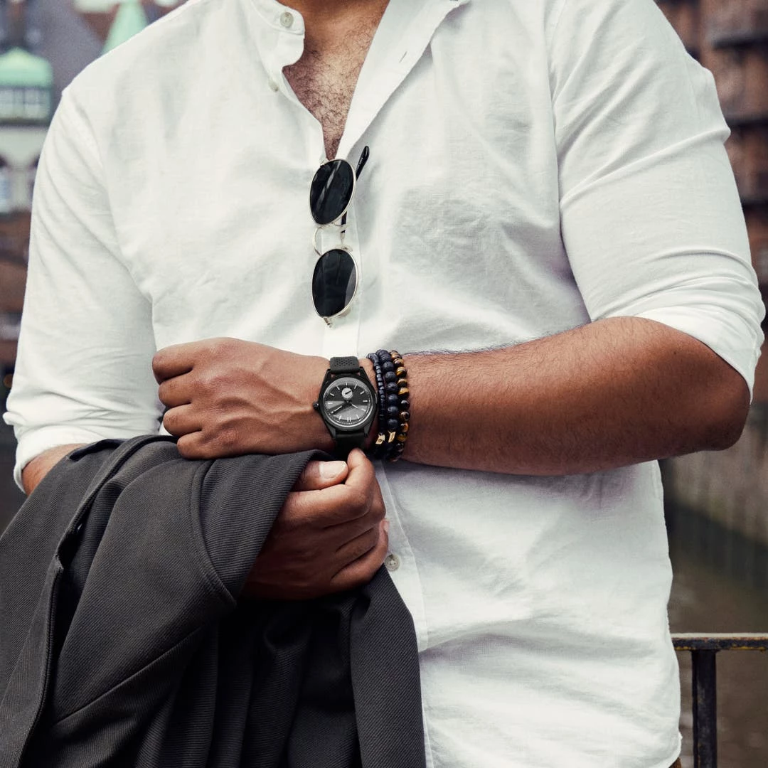 Arkai Mond | Montre Meteorite En Acier Inoxydable Noir 8 Arkai Mond | Montre Meteorite En Acier Inoxydable Noir – Image 6