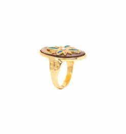 Bague Ajustable Nacre Brune Eva, Marque Franck Herval | Bijoux Totem -Montres bracelet Soldes franck herval bague eva 2