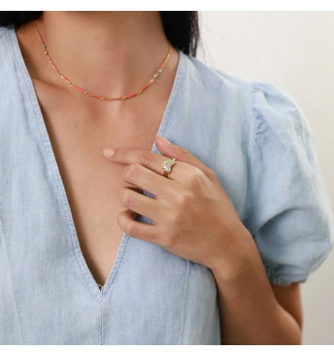 Bague Ajustable Judy, Marque Franck Herval | Bijoux Totem 4 Bague Ajustable Judy, Marque Franck Herval | Bijoux Totem – Image 2