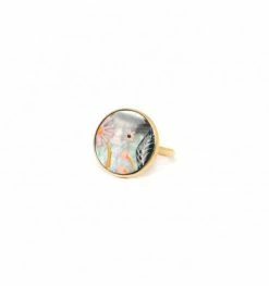 Bague Ronde Ajustable Rose, Marque Franck Herval | Bijoux Totem