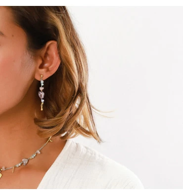 Boucles D'oreilles Joanna, Marque Franck Herval | Bijoux Totem. 4 Boucles D'oreilles Joanna, Marque Franck Herval | Bijoux Totem. – Image 2