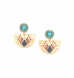 Boucles D’oreilles Demi Lune Serena, Marque Franck Herval | Bijoux Totem.