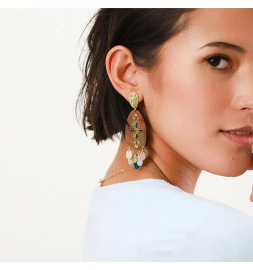 Boucles D’oreilles Pampilles Eva, Marque Franck Herval | Bijoux Totem 4 Boucles D’oreilles Pampilles Eva, Marque Franck Herval | Bijoux Totem – Image 2