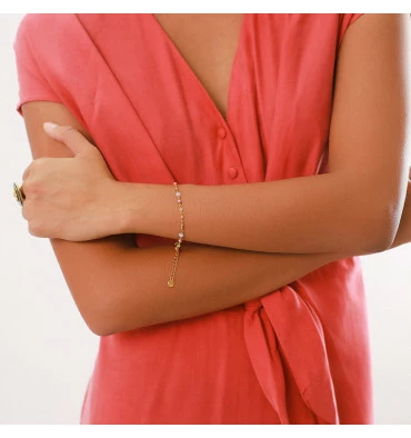 Bracelet Fin Mini Perles Alexa, Marque Franck Herval | Bijoux Totem. 4 Bracelet Fin Mini Perles Alexa, Marque Franck Herval | Bijoux Totem. – Image 2