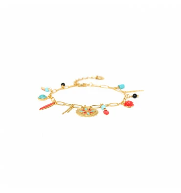 Bracelet Multi Pampilles Lolita, Marque Franck Herval | Bijoux Totem. 3 Bracelet Multi Pampilles Lolita, Marque Franck Herval | Bijoux Totem.