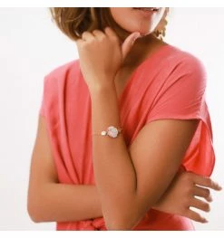 Bracelet Médaillon émaillé Rosy, Marque Franck Herval | Bijoux Totem. -Montres bracelet Soldes franck herval bracelet rosy 1