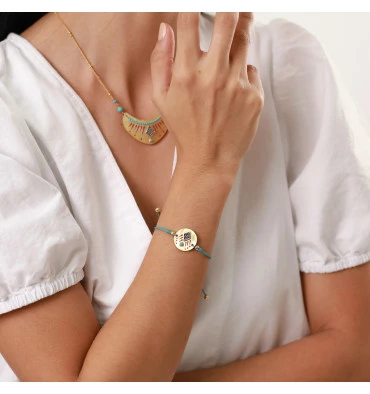 Bracelet Ajustable Nacre Serena, Marque Franck Herval | Bijoux Totem. 4 Bracelet Ajustable Nacre Serena, Marque Franck Herval | Bijoux Totem. – Image 2