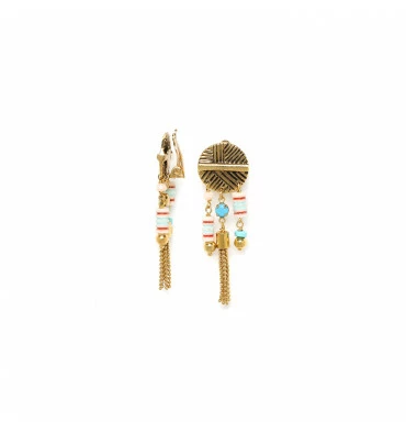 Clips Mady En Howlite, Marque Franck Herval | Bijoux Totem 3 Clips Mady En Howlite, Marque Franck Herval | Bijoux Totem