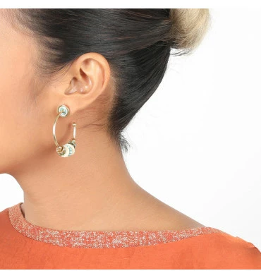 Boucles D'oreilles Créoles Solène, Marque Franck Herval | Bijoux Totem 4 Boucles D'oreilles Créoles Solène, Marque Franck Herval | Bijoux Totem – Image 2