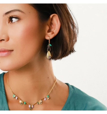 Dormeuses Strassées Ella, Marque Franck Herval | Bijoux Totem. 4 Dormeuses Strassées Ella, Marque Franck Herval | Bijoux Totem. – Image 2