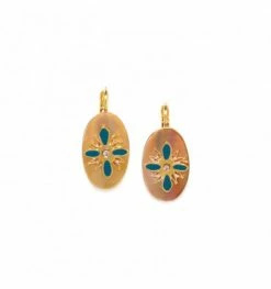 Dormeuses Ovales Eva, Marque Franck Herval | Bijoux Totem.