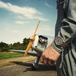 Fawler Apollo | Montre Aviateur En Acier Inoxydable Couleur Noir Et Argent -Montres bracelet Soldes jwm apollo drop38 frank christensen 26128 1x1 05