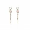 Boucles D’oreilles Fidji-Quartz Rose, Marque Loetma | Bijoux Totem -Montres bracelet Soldes loetma boucles d oreilles fidji
