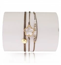 Bracelet Clover Naturel, Marque Loetma | Bijoux Totem