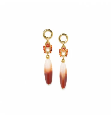 Boucles D’oreilles Agate, Marque Nature | Bijoux Totem. 3 Boucles D’oreilles Agate, Marque Nature | Bijoux Totem.