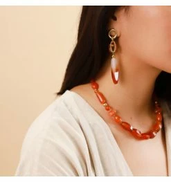 Boucles D’oreilles Agate, Marque Nature | Bijoux Totem. 7 Boucles D’oreilles Agate, Marque Nature | Bijoux Totem. -Montres bracelet Soldes nature bijoux boucles d oreilles agate 8