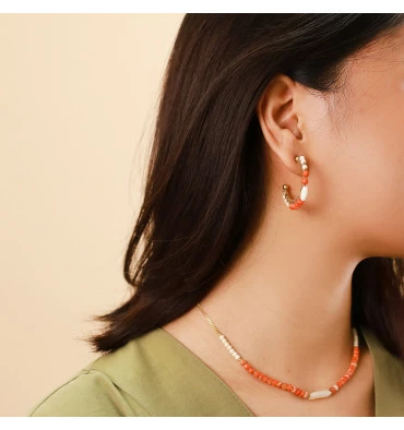 Boucles D’oreilles Créoles Porquerolles, Marque Nature | Bijoux Totem. 4 Boucles D’oreilles Créoles Porquerolles, Marque Nature | Bijoux Totem. – Image 2