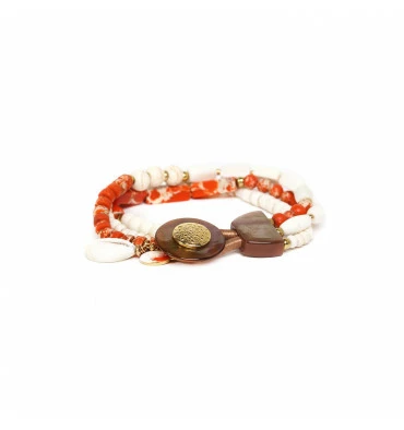 Bracelet Fermoir Bouton Porquerolles, Marque Nature | Bijoux Totem 3 Bracelet Fermoir Bouton Porquerolles, Marque Nature | Bijoux Totem