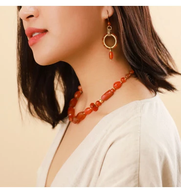 Dormeuses Agate, Marque Nature | Bijoux Totem 4 Dormeuses Agate, Marque Nature | Bijoux Totem – Image 2