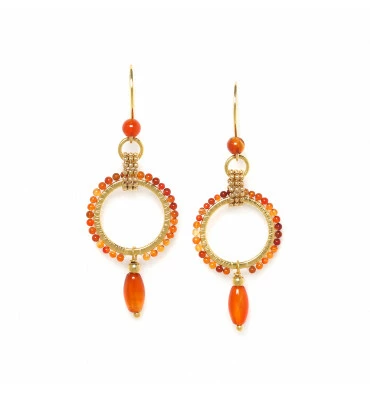 Dormeuses Agate, Marque Nature | Bijoux Totem 3 Dormeuses Agate, Marque Nature | Bijoux Totem