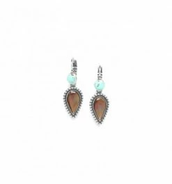 Dormeuses Nacre Brune Malibu, Marque Nature | Bijoux Totem