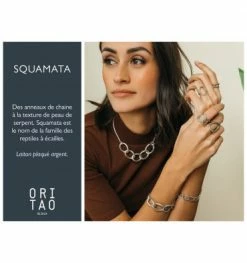 Boucles D’oreilles Créoles Squamata, Marque Ori Tao | Bijoux Totem -Montres bracelet Soldes ori tao bijoux boucles doreilles squamata 3