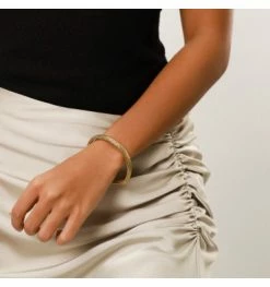 Bracelet Jonc Reptile Goldy, Marque Ori Tao | Bijoux Totem -Montres bracelet Soldes ori tao bijoux bracelet goldy 6