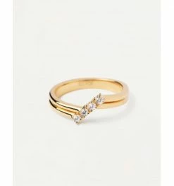 Bague Anna-Ligne Carry Overs, Marque PDPAOLA | Bijoux Totem