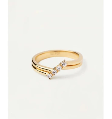 Bague Anna-Ligne Carry Overs, Marque PDPAOLA | Bijoux Totem 3 Bague Anna-Ligne Carry Overs, Marque PDPAOLA | Bijoux Totem