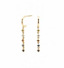Boucles D'oreilles Sage-ligne Five, Marque PDPAOLA | Bijoux Totem