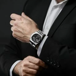 Lucleon Montre Chronographe Linus Ray En Acier Inoxydable -Montres bracelet Soldes rel ig lucleon chronograph watch 21838 1 sq