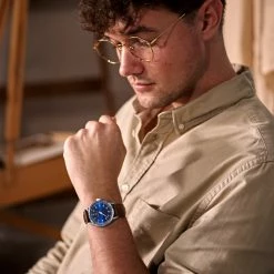 Fawler Paz | Montre Habillée Bleue à Une Seule Aiguille En Acier Inoxydable -Montres bracelet Soldes rel paz 27382 simon ccmodel 1x1 2 copy