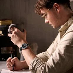 Fawler Paz | Montre Habillée Noire à Une Seule Aiguille En Acier Inoxydable -Montres bracelet Soldes rel paz 27383 simon ccmodel 1x1 3 copy