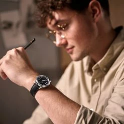 Fawler Paz | Montre Habillée Noire à Une Seule Aiguille En Acier Inoxydable -Montres bracelet Soldes rel paz 27383 simon ccmodel 1x1 4 copy