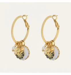 REMINISCENCE Paris Créoles Amazones Blanches, Marque Réminiscence Paris | Bijoux Totem.