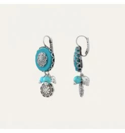 REMINISCENCE Paris Dormeuses Amazones Turquoise, Marque Réminiscence Paris | Bijoux Totem. -Montres bracelet Soldes reminiscence paris dormeuses amazones 2