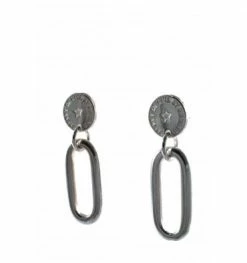 Boucles D'oreilles Maillon Argent, Marque SECRET DE CUIR | Bijoux Totem -Montres bracelet Soldes secret de cuir boucles d oreilles 5